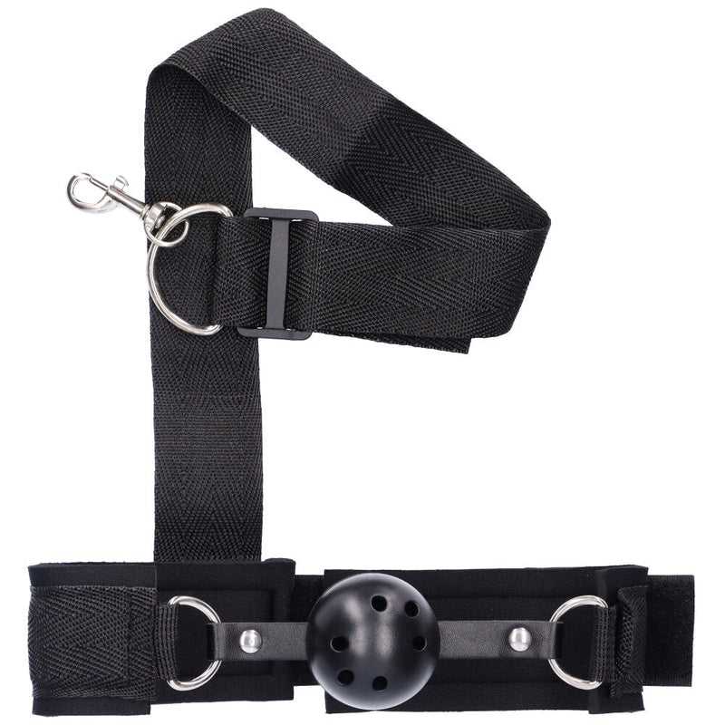 Bondage Restraints with Ball Gag and Cuffs