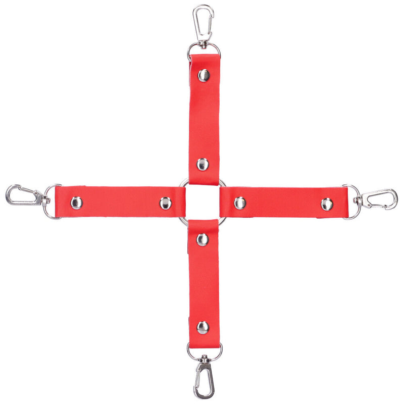 Hog Tie Restraint With Faux Fur Cuffs