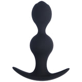 Beaded Silicone Anal Plug with Stainless Steel Ball