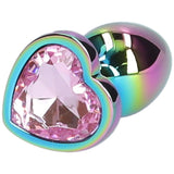 Premium Rainbow Metal Anal Plug for Muscle Control