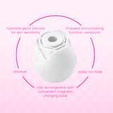 FREE #1 Selling Rose Sex Toy Air Pulse Stimulator in Red or Snow White