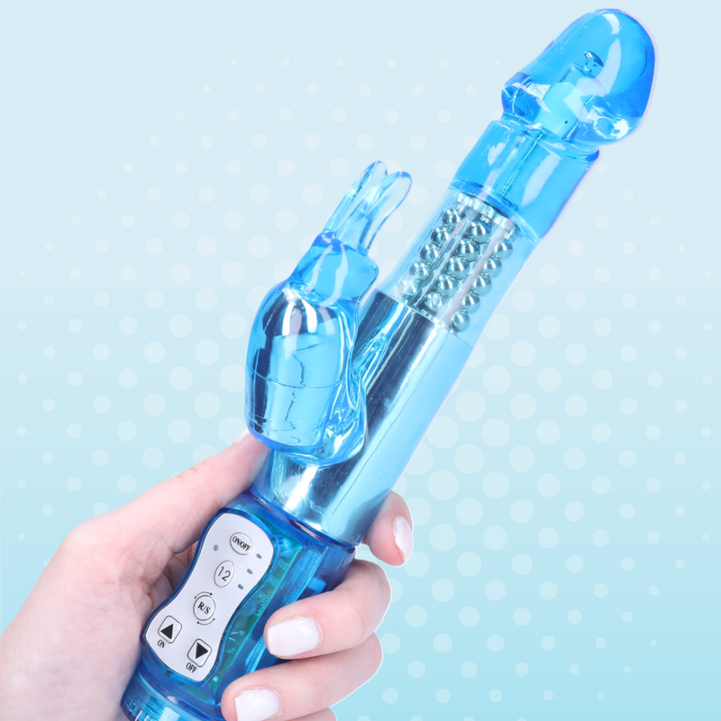 Rabbit Vibrator With 5 Rows Of Rotating Beads