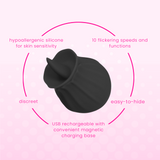 FREE Bhava Rechargeable Flickering Tongue Rose in Black