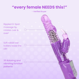 9 Inch Rotating Orgasm Rabbit in Purple