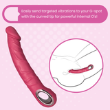 9.5 Inch Veined Vibrating  Silicone Dildo - Deep, Lifelike Penetration!