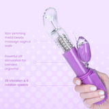 FREE Rotating G-Spot Stroking Rabbit Vibrator in Purple
