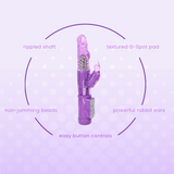 9 Inch Rotating Orgasm Rabbit in Purple