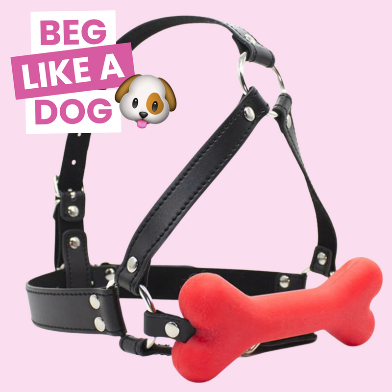 Bone Gag Head Harness - Available in 2 colors!