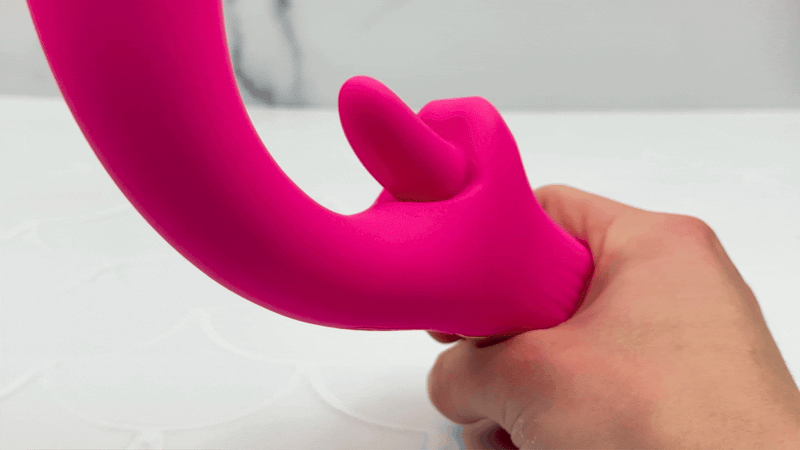 Double O Dual Action Silicone G-Spot Vibe and Clit Licker - 360 Tongue Licking Rotation!