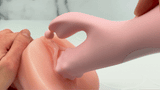 Pink Pearl Pulsing and Fingering Dual Action Vibrator - Triple Your Pleasure!