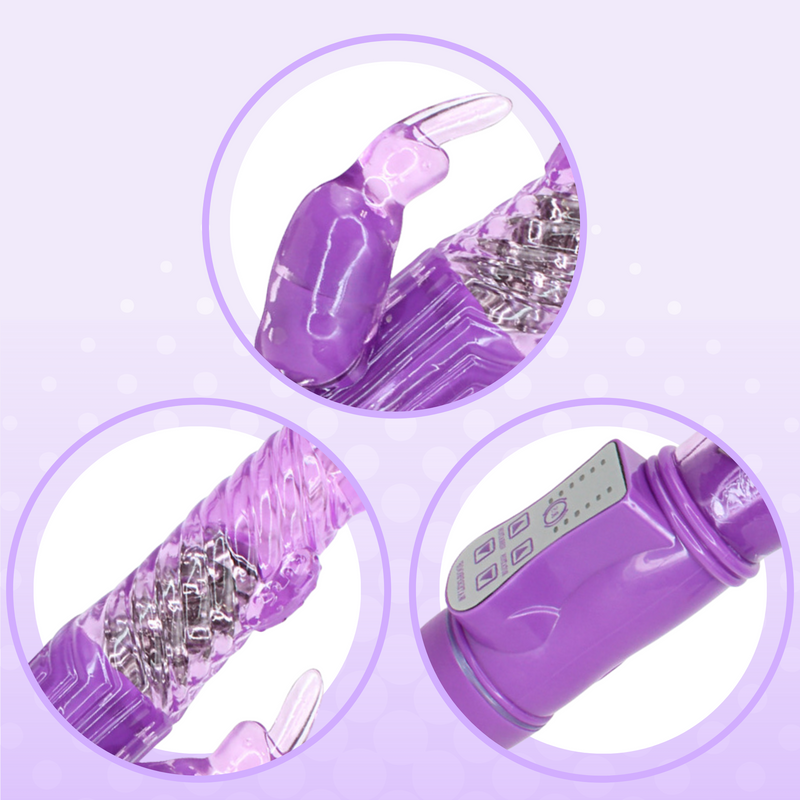 9 Inch Rotating Orgasm Rabbit in Purple