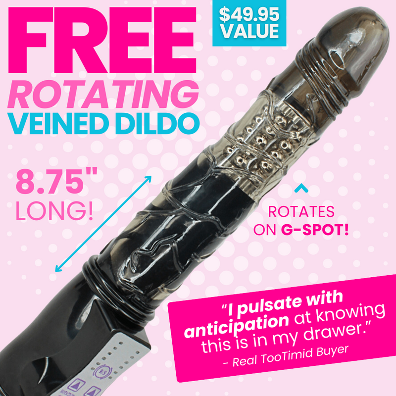FREE Veined ROTATING Dildo - Rotates on Your G-spot!