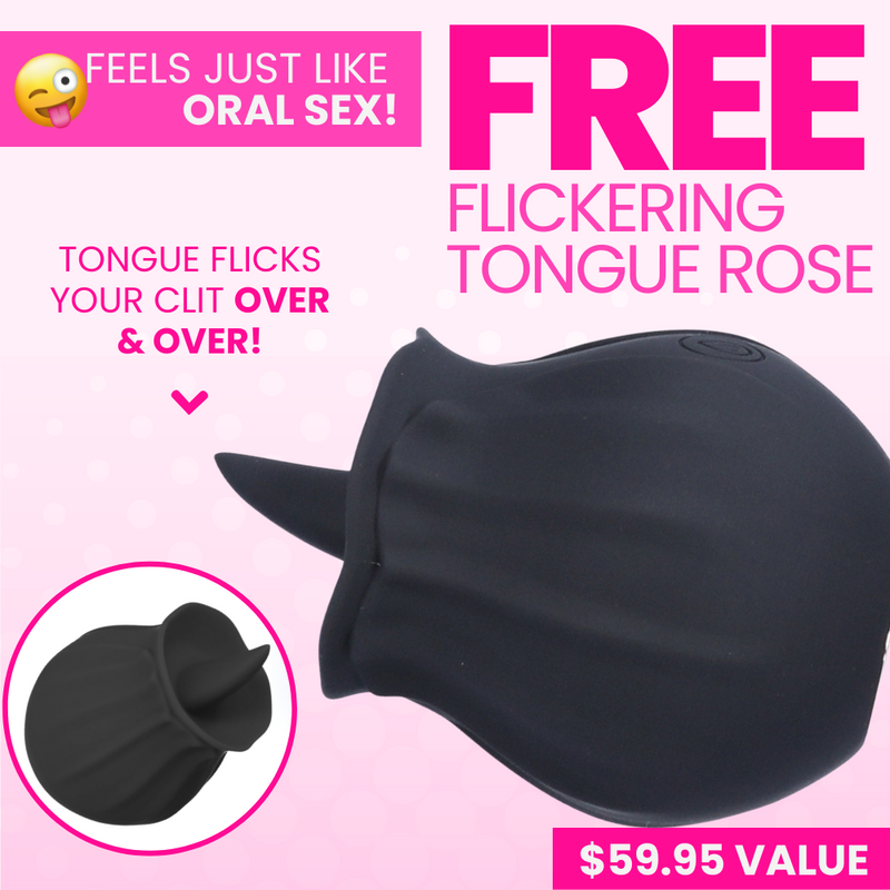 FREE Bhava Rechargeable Flickering Tongue Rose in Black