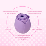 FREE #1 Selling Rose Sex Toy Air Pulse Stimulator in Lavender