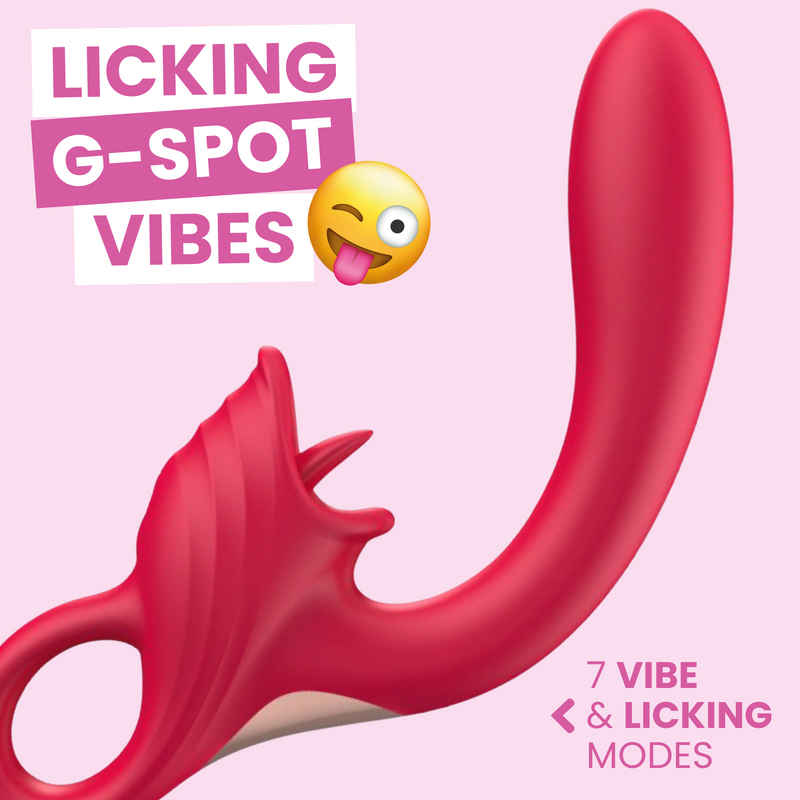 Dual Diva Delight -  Silicone Clit Licking & G-Spot Vibrator