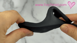 Triple Stimulating Vibrating Silicone Cock Ring with Remote - Penis, Scrotum, and Anal Vibes!
