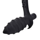 Rippled Vibrating Anal Plug with Cock Ring