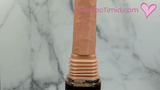 Hands-Free Thrusting & Vibrating Silicone Dildo - Includes Suction Cup Compatible Attachment!