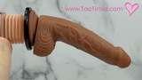 Hands-Free Thrusting & Vibrating Silicone Dildo - Includes Suction Cup Compatible Attachment!