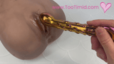 Rainbow Galaxy Glass Prostate Pull Plug & Nubby G-Spot Wand