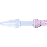 Tapered Teddy Bear Glass Anal Plug