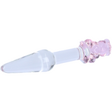 Tapered Teddy Bear Glass Anal Plug