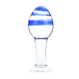 Crystal Glass Bulbed Anal Plug