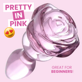 Bloom Rose Glass Anal Plug