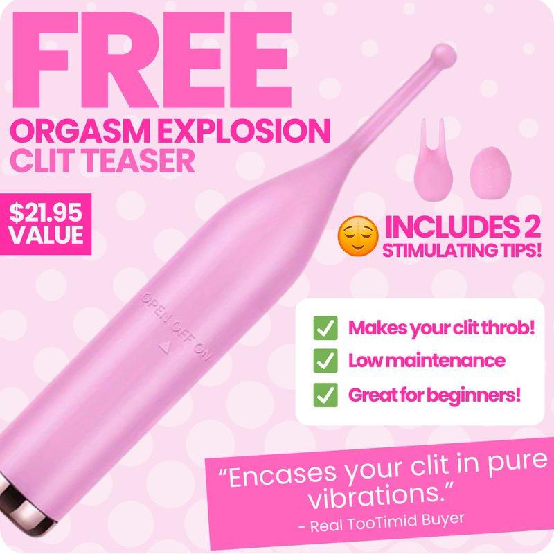 FREE Powerful Pinpoint Clit Stimulation Wand in Pink - Includes 2 Tips!