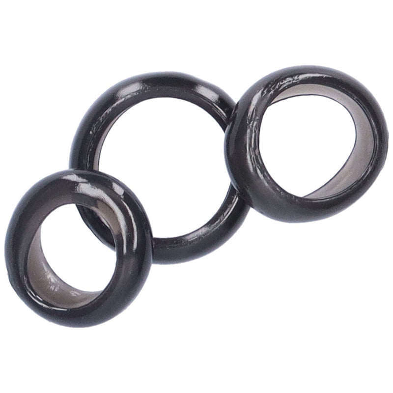 Wide and Stretchy Cock Rings - Set of 3