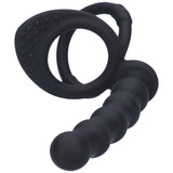Double Delight Dual Insertion Cock Ring With Anal Probe