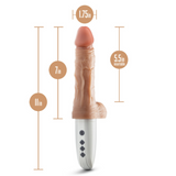Dr. Skin -Dr. Hammer Rechargeable Thrusting Dildo with Handle and Remote Control 7in