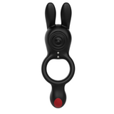 Vibrating Silicone Bunny Dual C-Ring - Penis, Clit, and Scrotum Vibes!