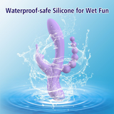 Lavender Trifecta Silicone Triple Stimulator - Powerful Vibes in Dual Motors!