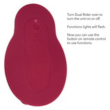 Dual Rider Rechargeable Silicone Remote Control Thrust & Grind Massager - Red