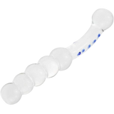Dual-Ended Beaded G-Spot/P-Spot Glass Dildo
