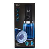 ZOLO 360° Rotating Beaded Masturbator - Blue/Black