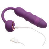 Inmi Thrust Thumper Rechargeable Silicone Vibrator with Remote Control - Purple
