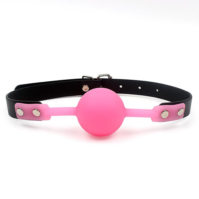 Silicone Ball Gag With Adjustable Leather Straps