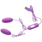 USB Powered Double Vibrating Bullet in Purple