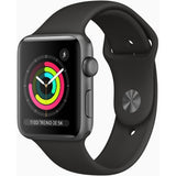 Apple Watch Series 3 (GPS) 42MM - Cinza Espacial de Alumínio com Pulseira Esportiva Preta