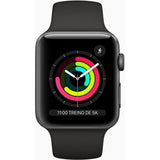 Apple Watch Series 3 (GPS) 42MM - Cinza Espacial de Alumínio com Pulseira Esportiva Preta