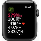 Apple Watch Series 3 (GPS) 42MM - Cinza Espacial de Alumínio com Pulseira Esportiva Preta